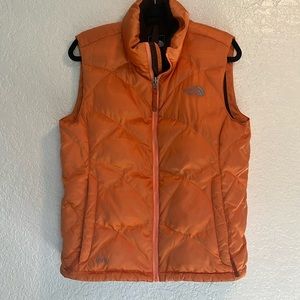 The North Face Orange Puffer Vest